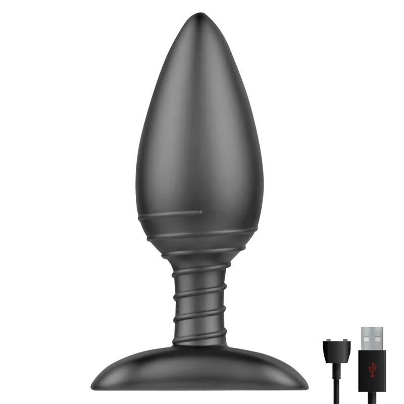 Asher Plug Anal Con Control Remoto Usb Magnético Negro