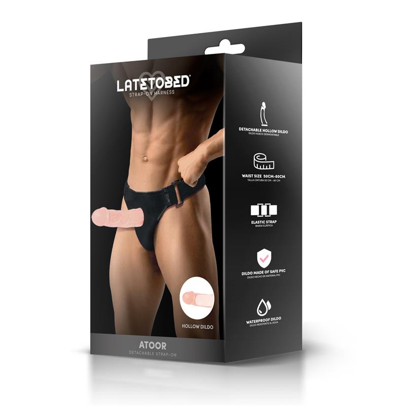 Atoor Arnés Con Dildo Hueco Desmontable, Vibración Y Control Remoto