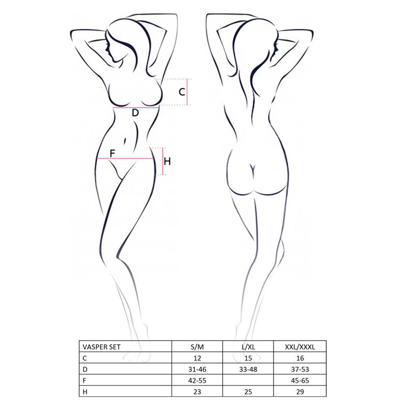 Vasper Set Negro Talla (Interno):S/M