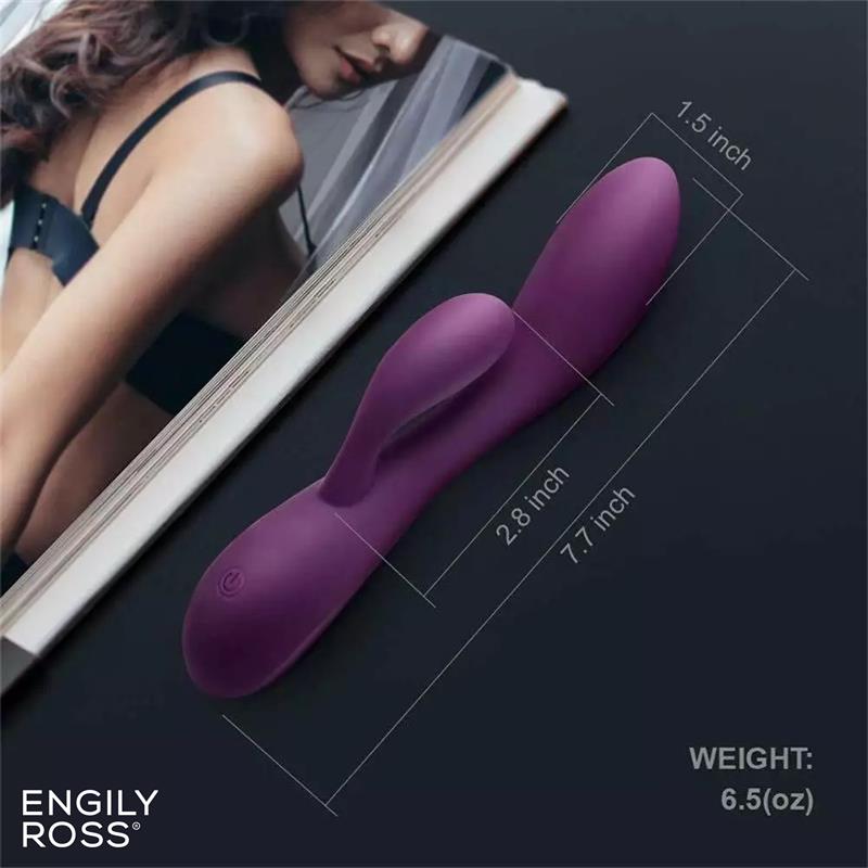 Bacall 2.0 Vibrador Silicona Liquida Inyectada Doble Motor Usb Púrpura
