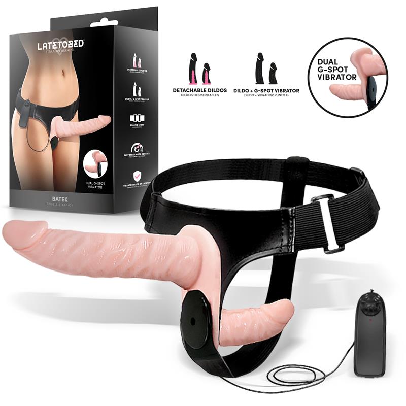 Batek Arnés Con Dildo Doble Desmontable, Punto G Y Vibración Control Remoto