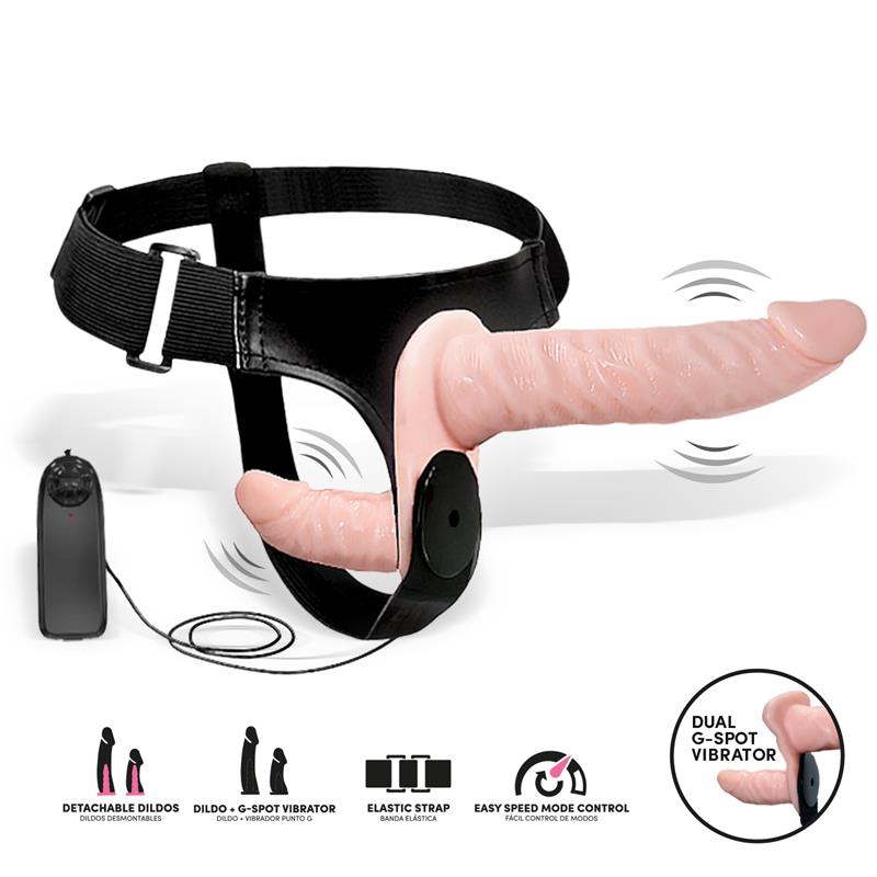 Batek Arnés Con Dildo Doble Desmontable, Punto G Y Vibración Control Remoto