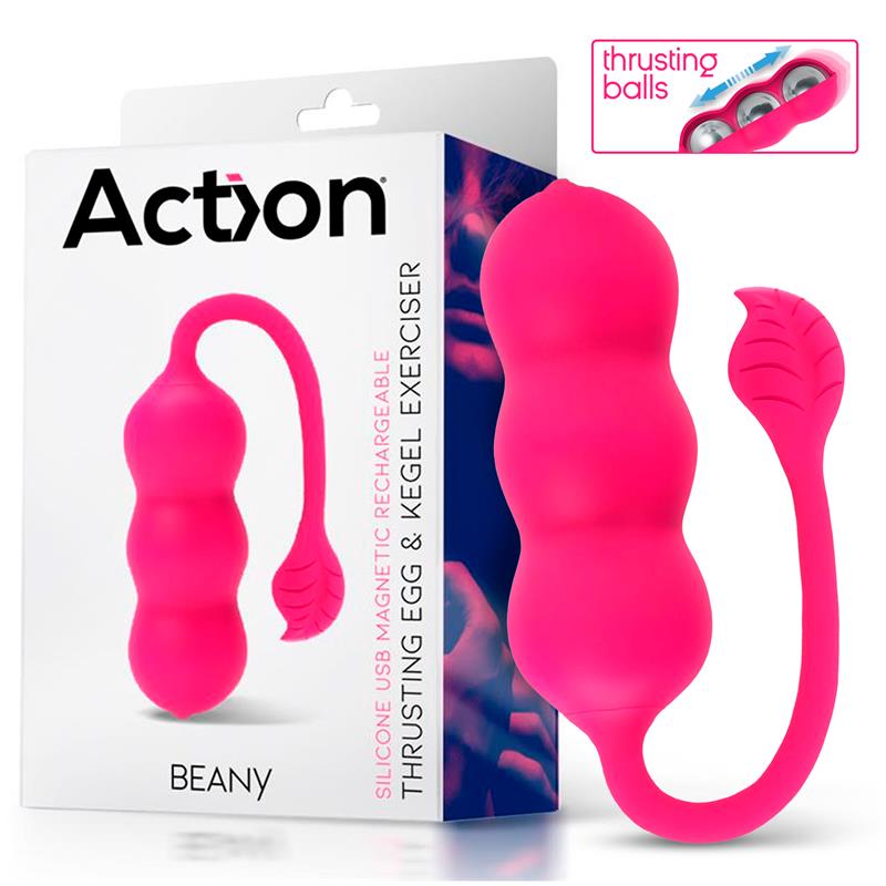 Beany Huevo Vibrador Y Entrenador Suelo Pélvico Movimiento Telescópico
