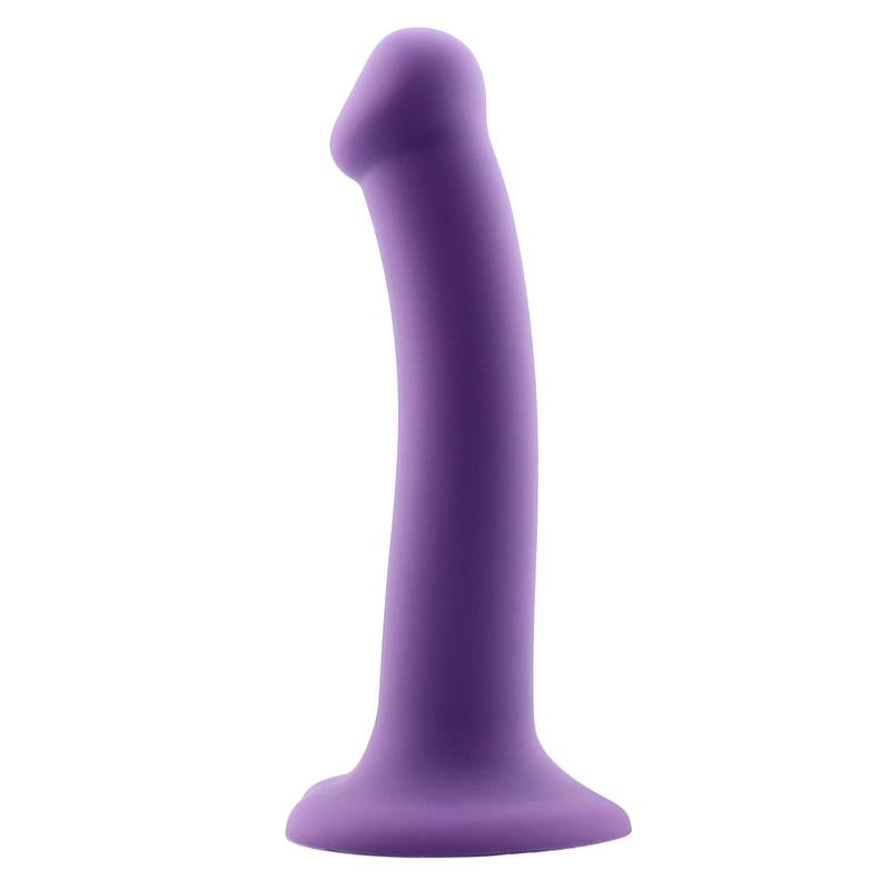Dildo Bouncy  Silicona Líquida Hiper Flexible 7 - 18 Cm Talla M Púrpura