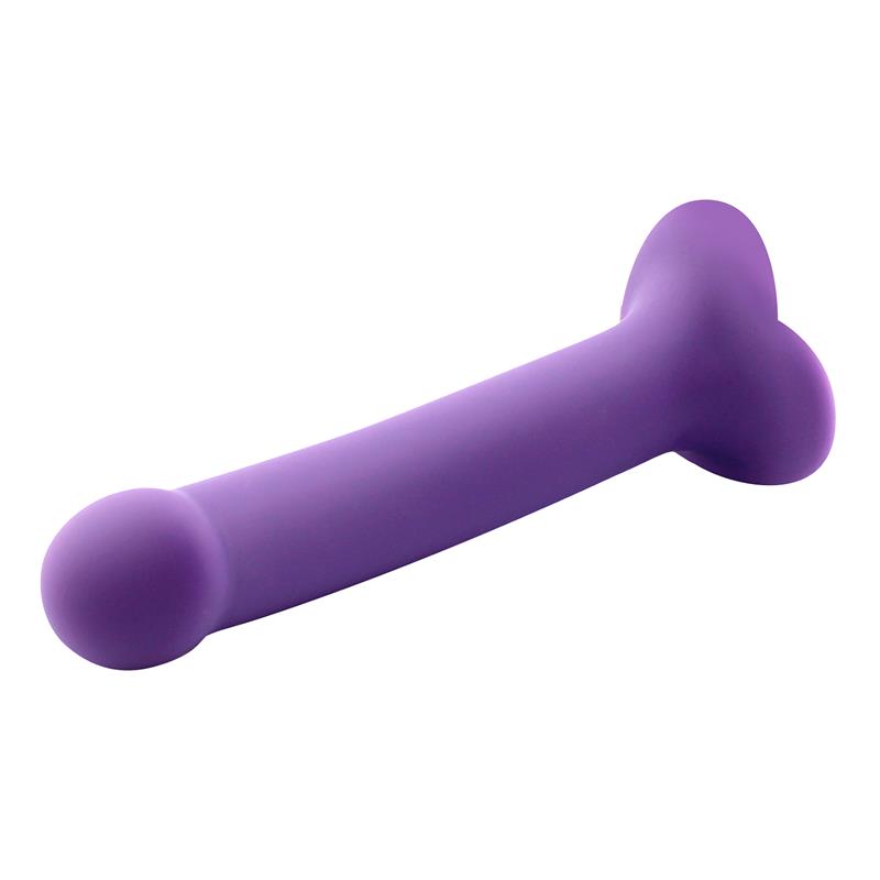 Dildo Bouncy  Silicona Líquida Hiper Flexible 7 - 18 Cm Talla M Púrpura