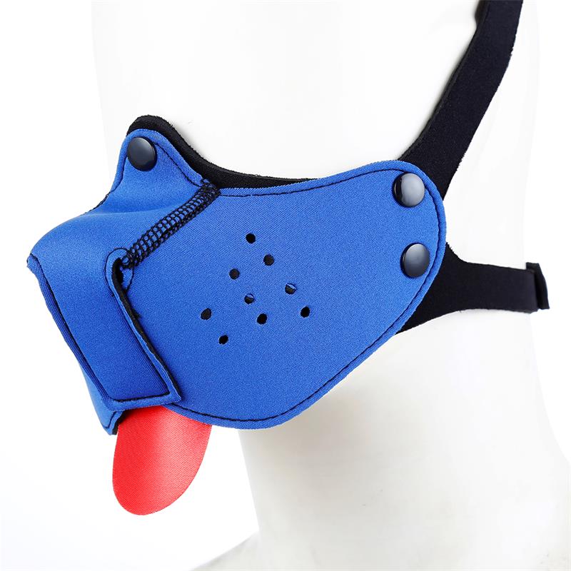 Bozal De Perro De Neopreno Desmontable Y Ajustable Azul