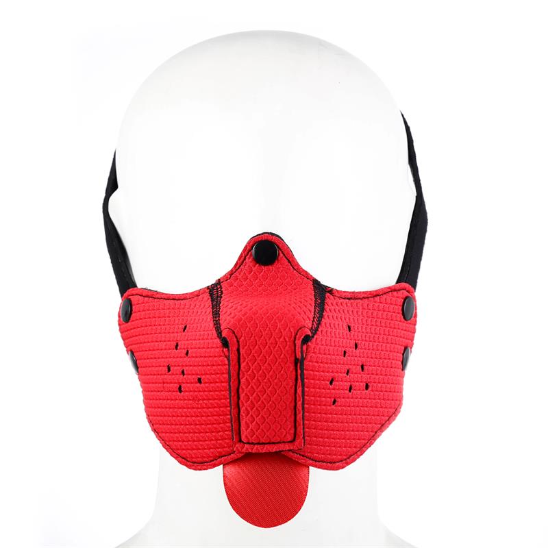 Bozal De Perro De Neopreno Desmontable Y Ajustable Rojo