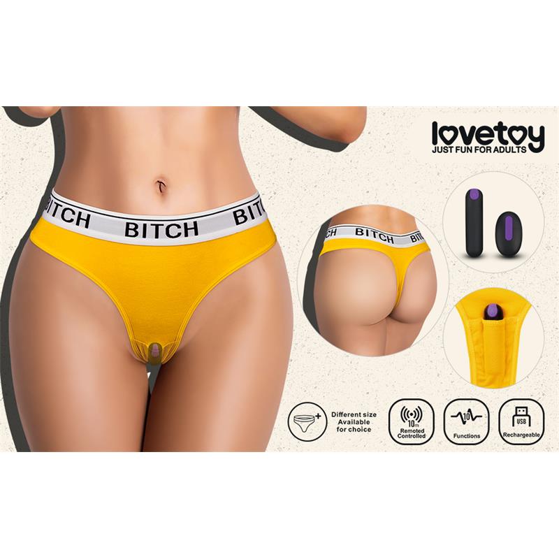 Braguita Abierta Con Bala Vibradora Y Control Remoto Talla L