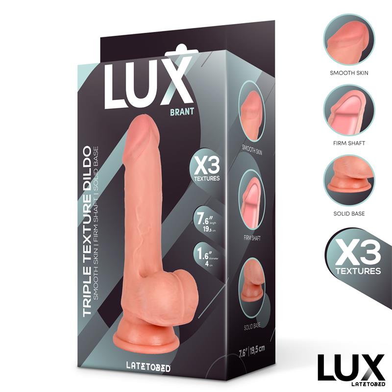 Brant Dildo Triple Densidad Con Testículos 7.6