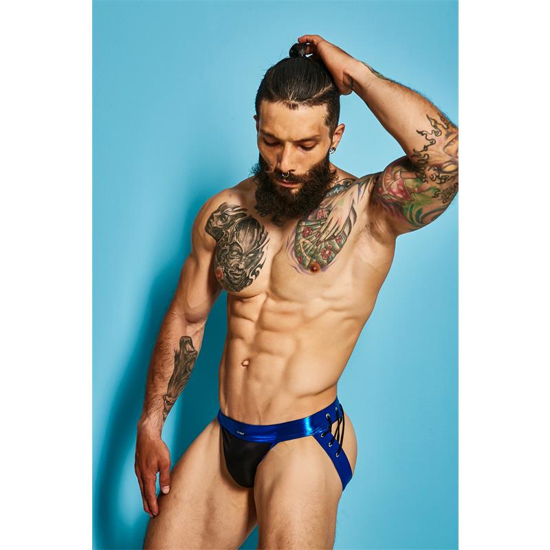 Cut4men - Jockstrap Desire Cuero Azul S