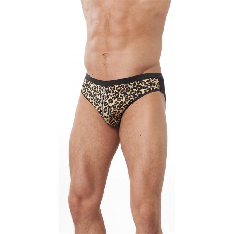 Calzoncillo Con Cremallera Leopardo Talla Unica