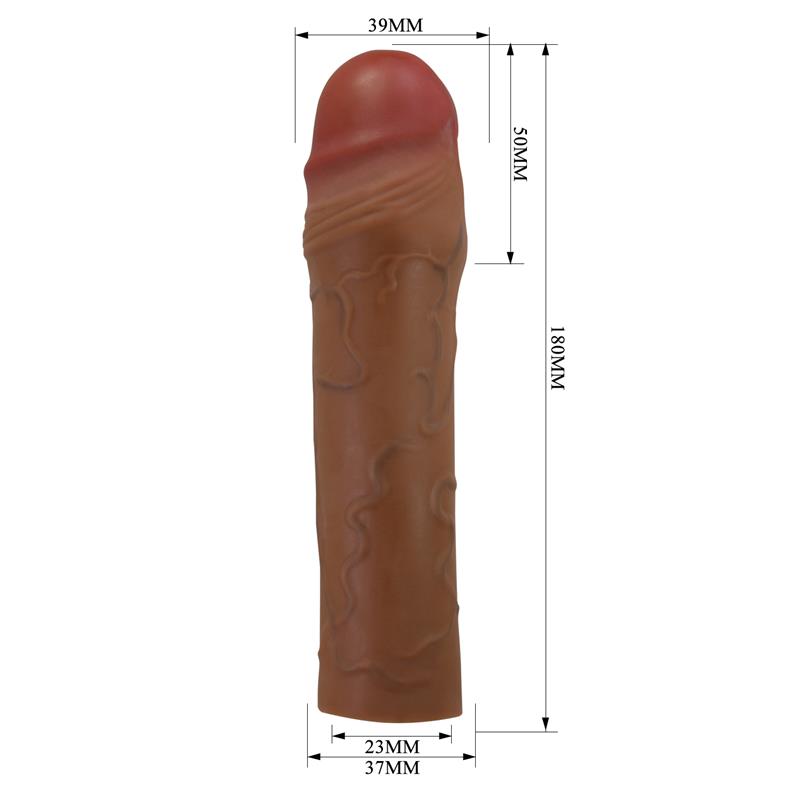 Pretty Love - Chane Funda Para Pene Con Extensión De 5 Cm Mulato