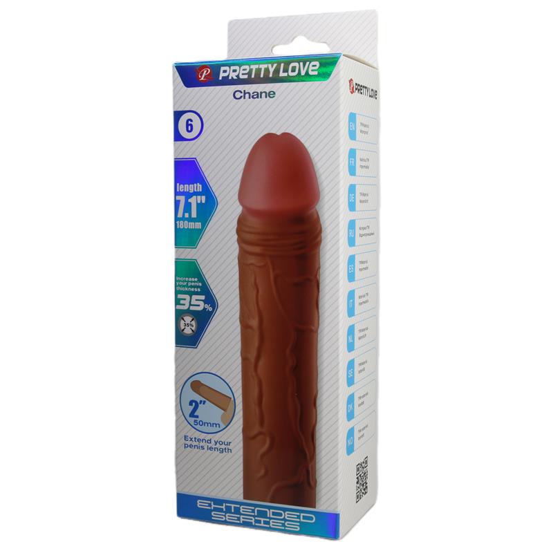 Pretty Love - Chane Funda Para Pene Con Extensión De 5 Cm Mulato