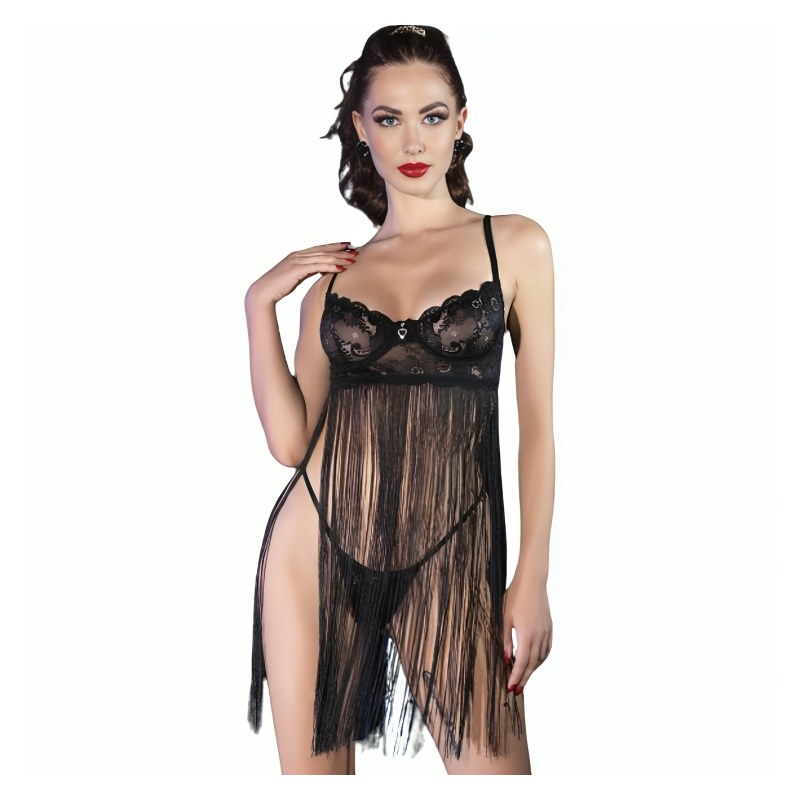 Chilirose - Cr 4496 Babydoll Negro L/Xl