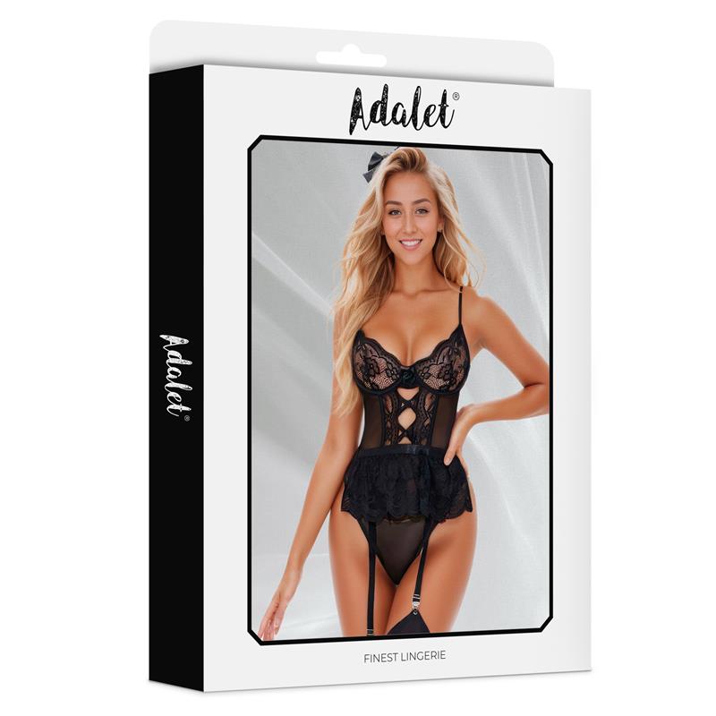 Clara Teddy Negro Talla (Interno):S/M