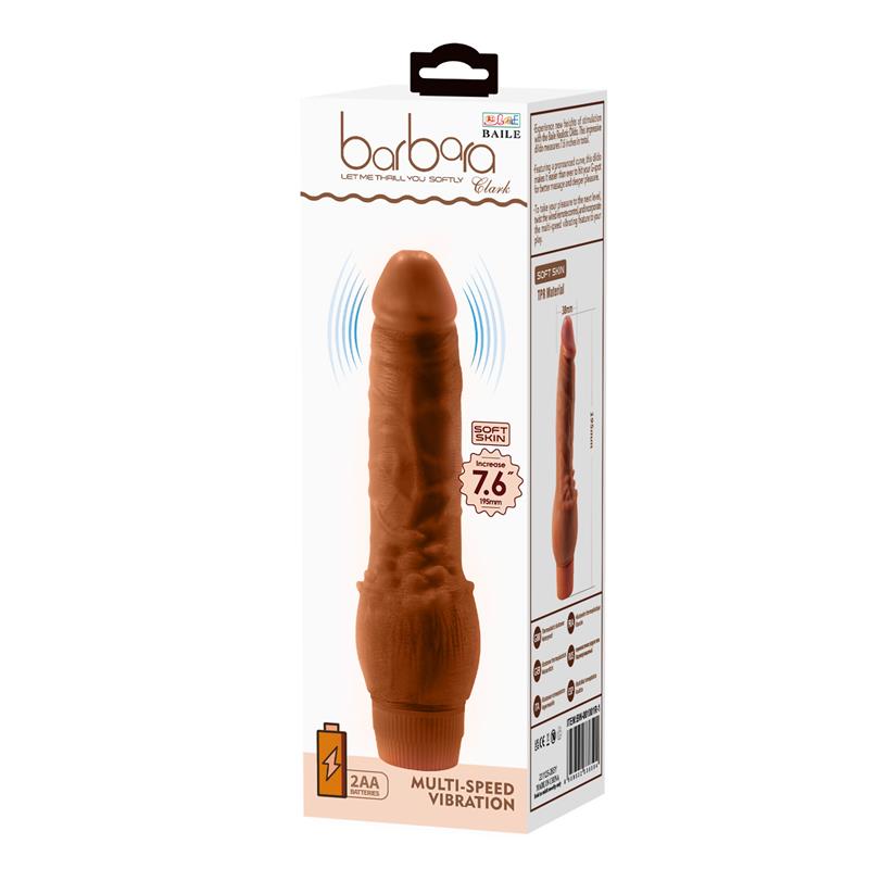 Baile - Barbara Vibrador Realístico 19.5 Cm Mulato