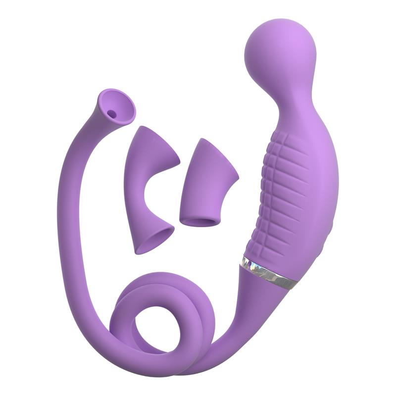 Vibrador Y Succionados Silicona Usb Climax-Her