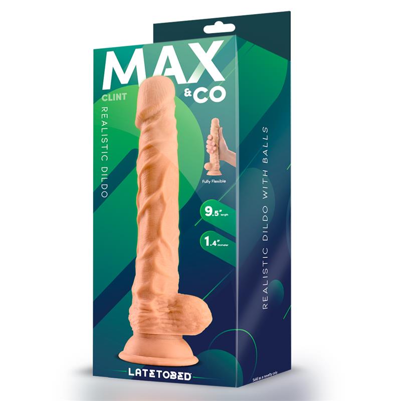 Dildo Clint  Realista Con Testículos Natural 9.8