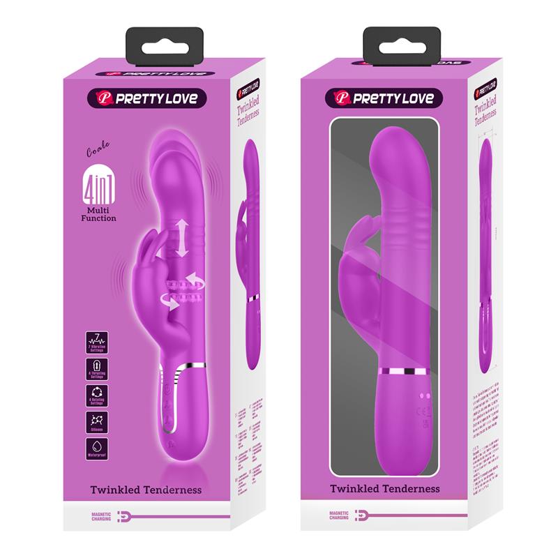 Pretty Love - Vibrador Coale Rabbit Perlas Violeta