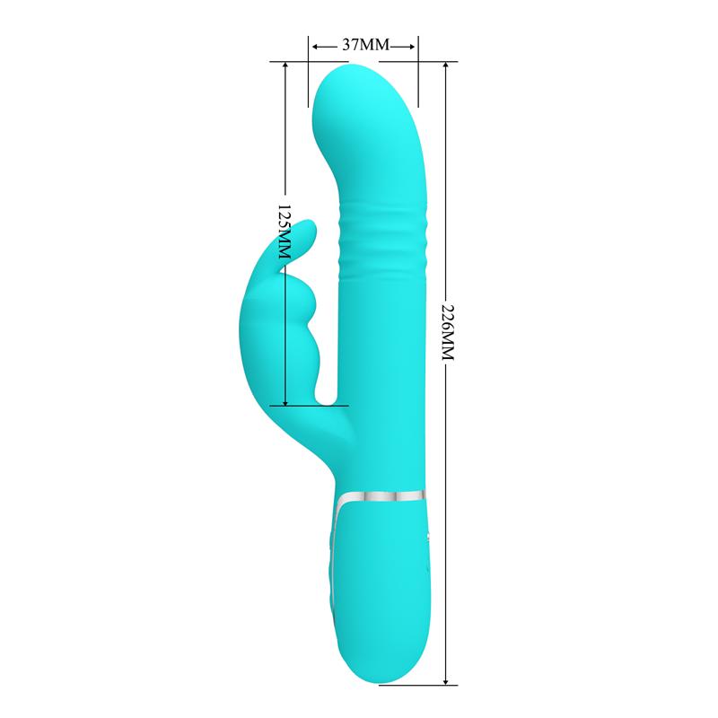Pretty Love - Vibrador Coale Rabbit Perlas Verde Agua