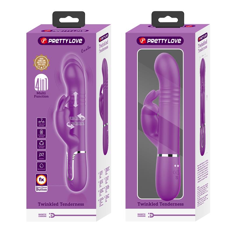 Pretty Love - Coale Vibrador Rabbit Multifunción 4 En 1 Morado