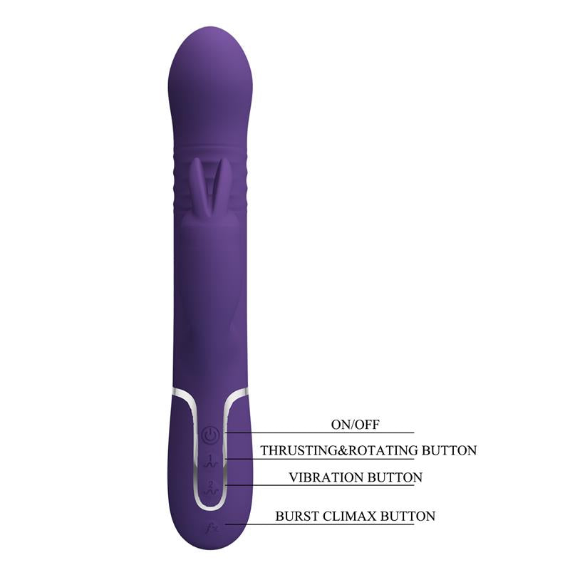 Pretty Love - Coale Vibrador Rabbit 4 En 1 Morado
