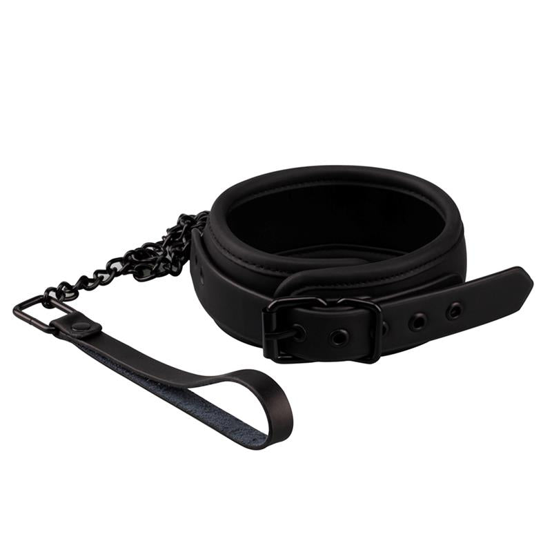 Collar Con Correa Cuero Vegano
