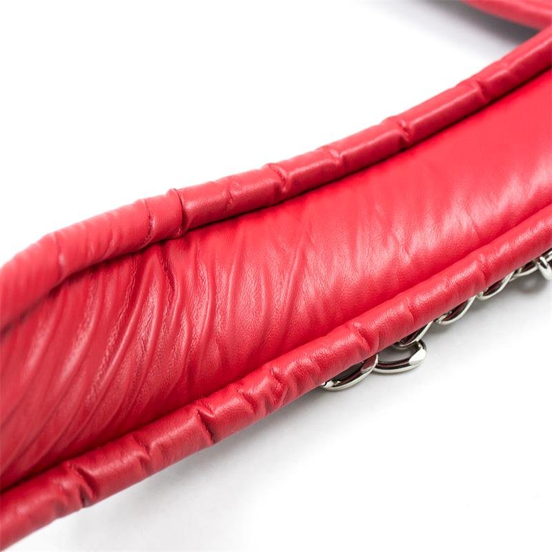 Collar Con Correa Interior Acolchado Negro/Rojo