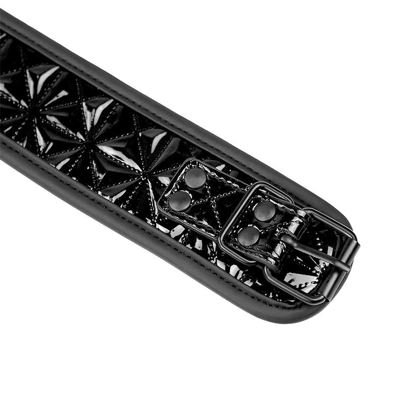 Collar Con Correa Sapphire Cuero Vegano