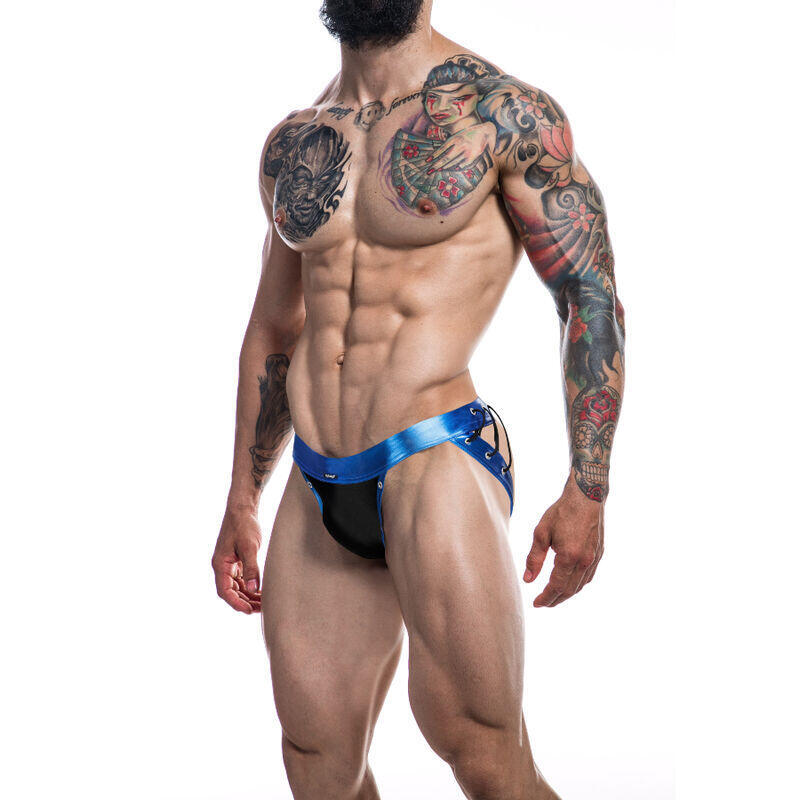 Cut4men - Jockstrap Desire Cuero Azul Xl
