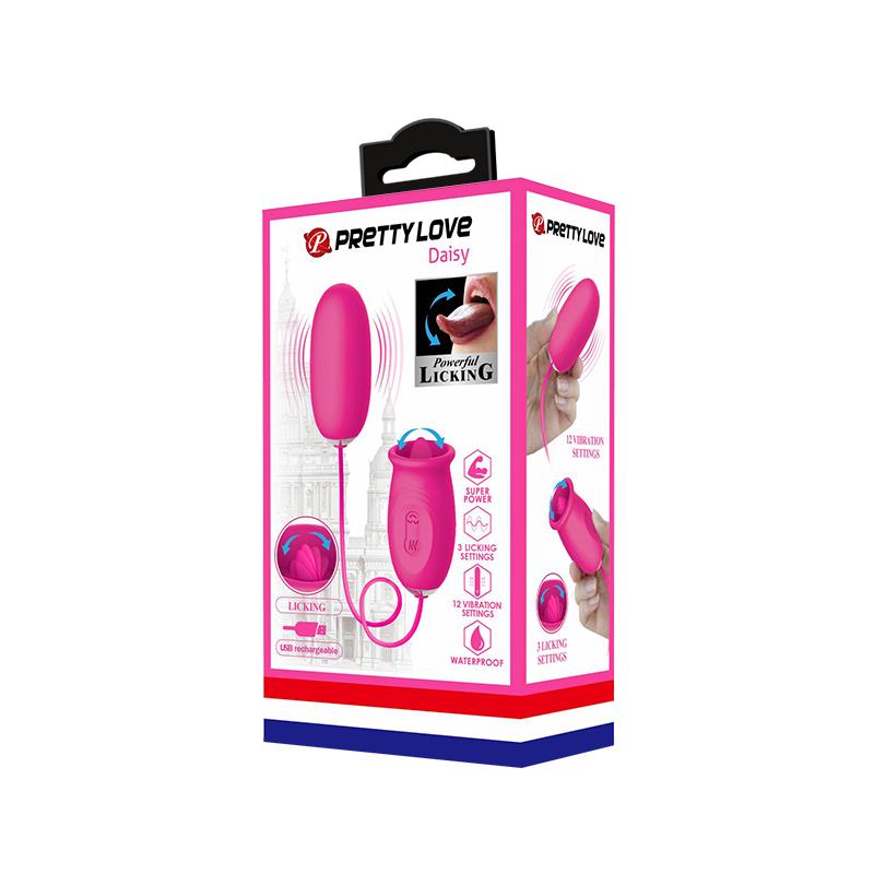 Pretty Love - Daisy Huevo Vibrador + Lengua Estimuladora De Clítoris Rosa