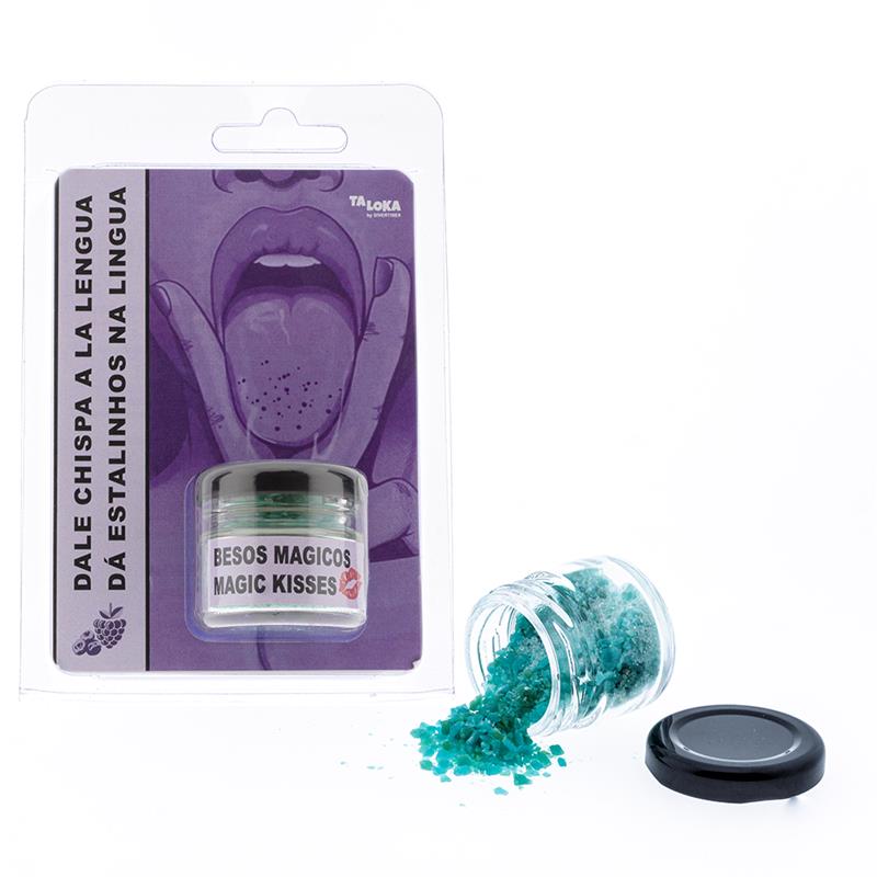 Dale Chispa A La Lengua Caramelo Sabor Frambuesa Azul Con Chasquido