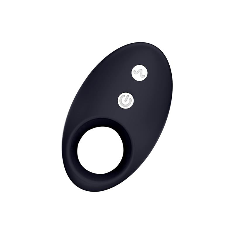 Darkblack Anillo Vibrador Con Led Control Remoto Usb Silicona