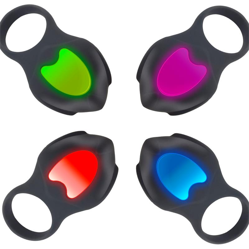 Darkblack Anillo Vibrador Con Led Control Remoto Usb Silicona