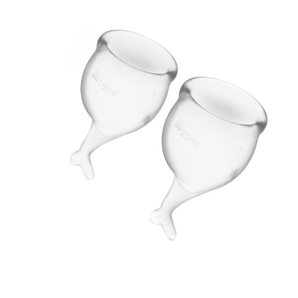 Copas Menstruales Feel Secure Transparent Pack De 2