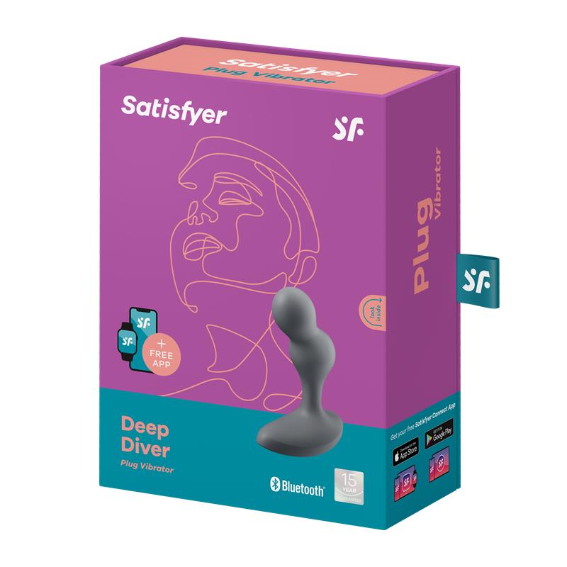 Plug Vibrador Satisfyer Deep Diver - Gris