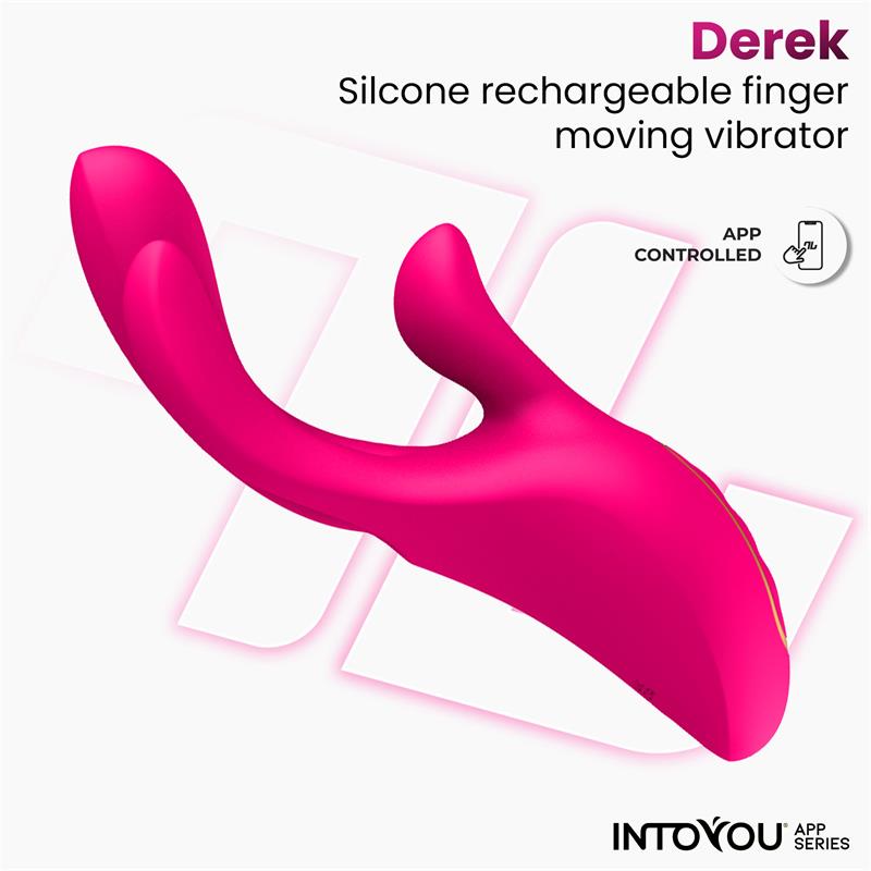 Derek Vibrador Con Movimiento Finger 3 Motores Y App