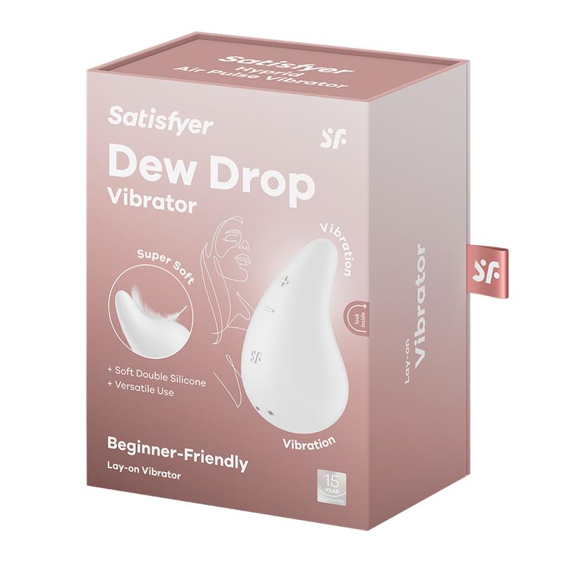 Satisfyer - Dew Drop Vibrador Lay-On Blanco