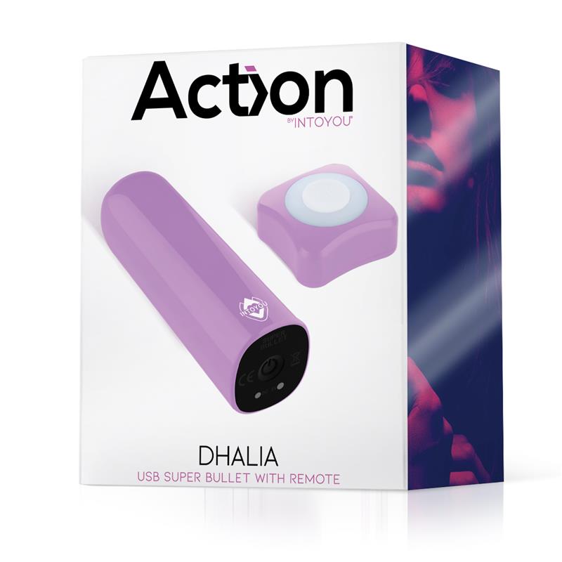 Dhalia Bala Vibradora Control Remoto Usb Púpura