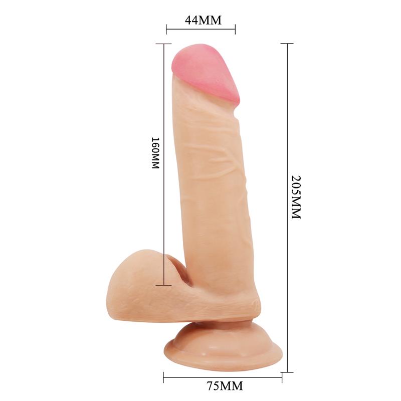 Pretty Love - Sliding Skin Series Dildo Realístico Con Ventosa Piel Deslizante Natural 20.5 Cm