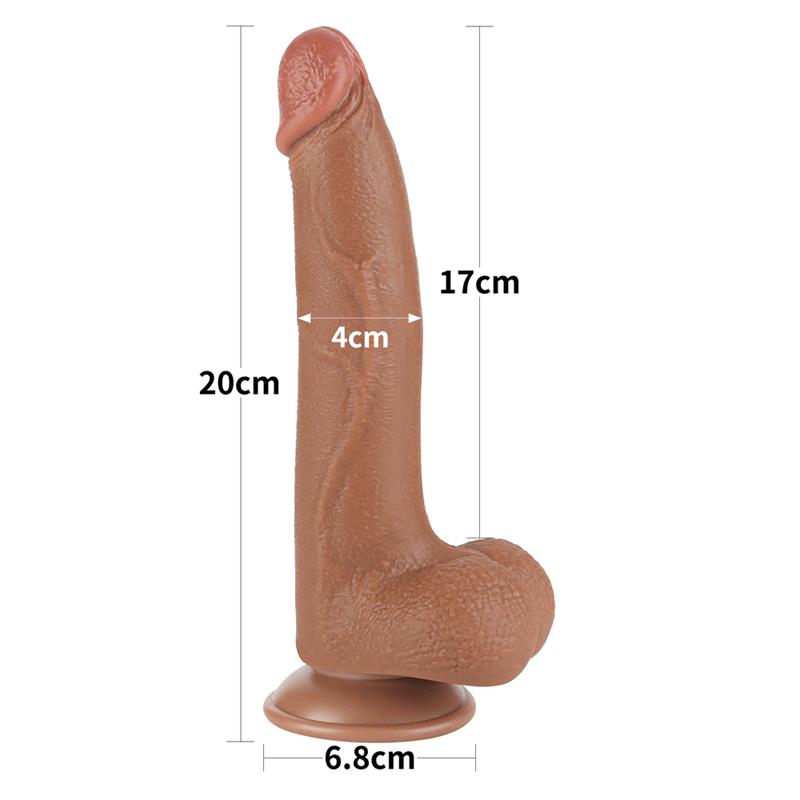 Dildo Sliding Skin 8.5 Marrón