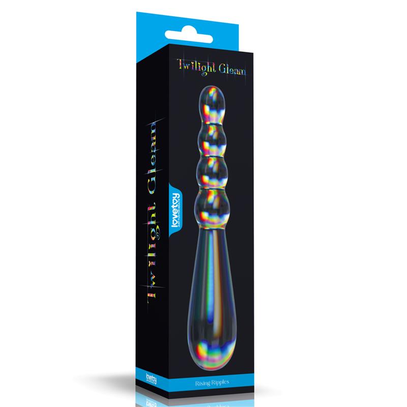Dildo De Cristal Que Brilla En La Oscuridad Twilight Gleam Rising Ripples