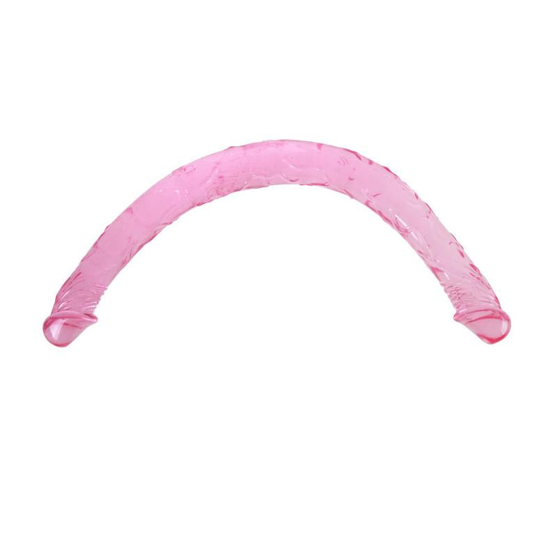 Dildo Doble Color Rosa 44 Cm