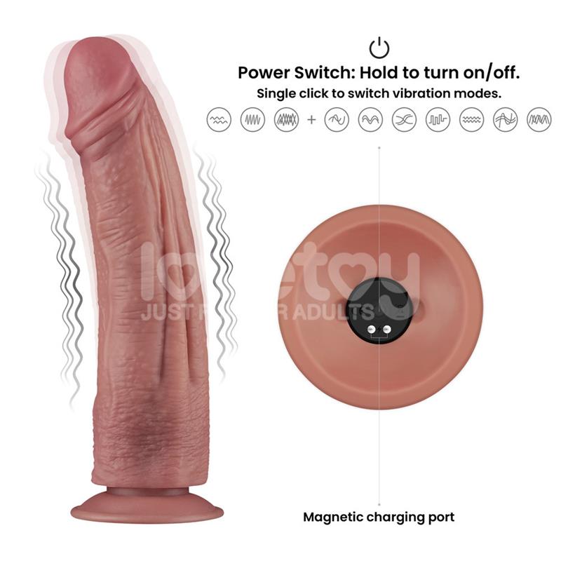 Dildo Dual Density Con Vibración 10.5