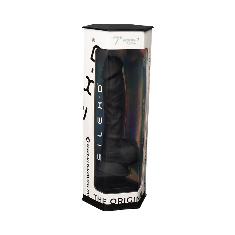 Dildo Dual Density Silicone Mod. 1 - 7 Negro