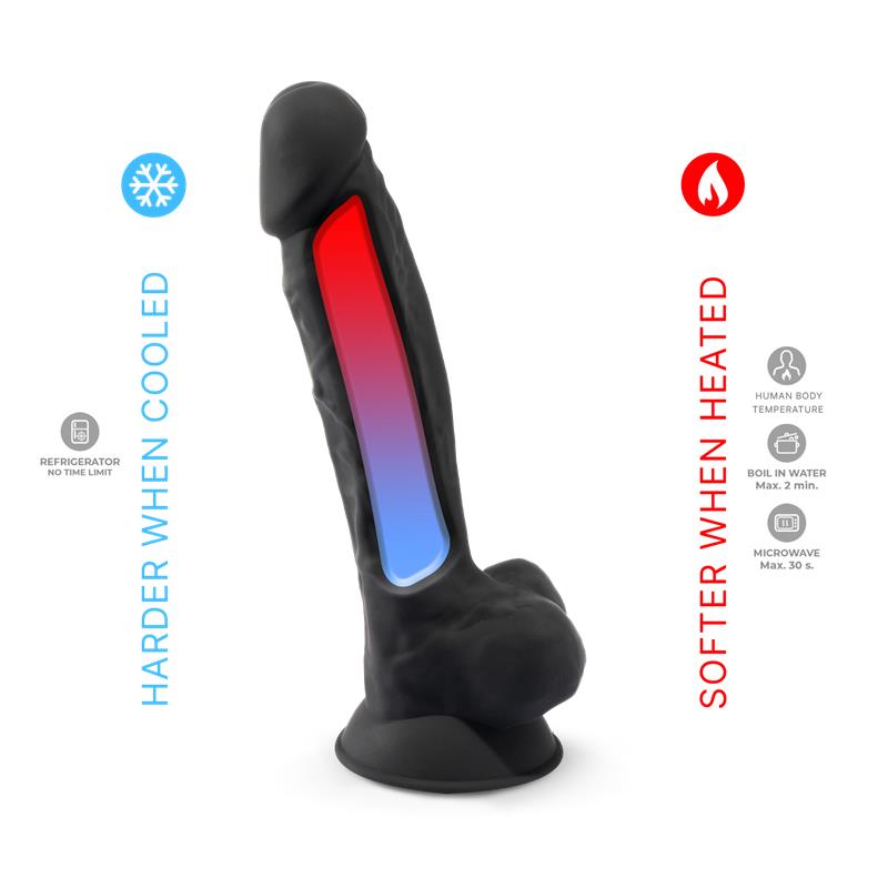 Dildo Dual Density Silicone Mod. 1 - 7 Negro