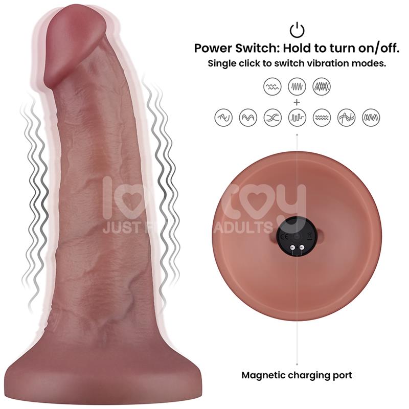 Dildo Dual Layer Con Vibración 6