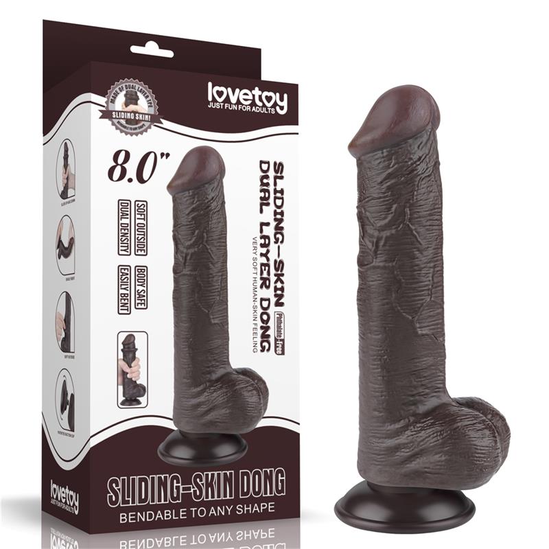 Dildo Dual Layer Piel Deslizante 8