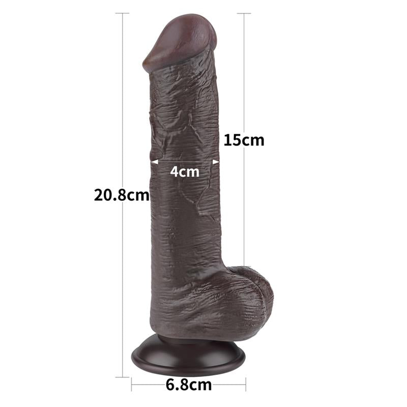 Dildo Dual Layer Piel Deslizante 8