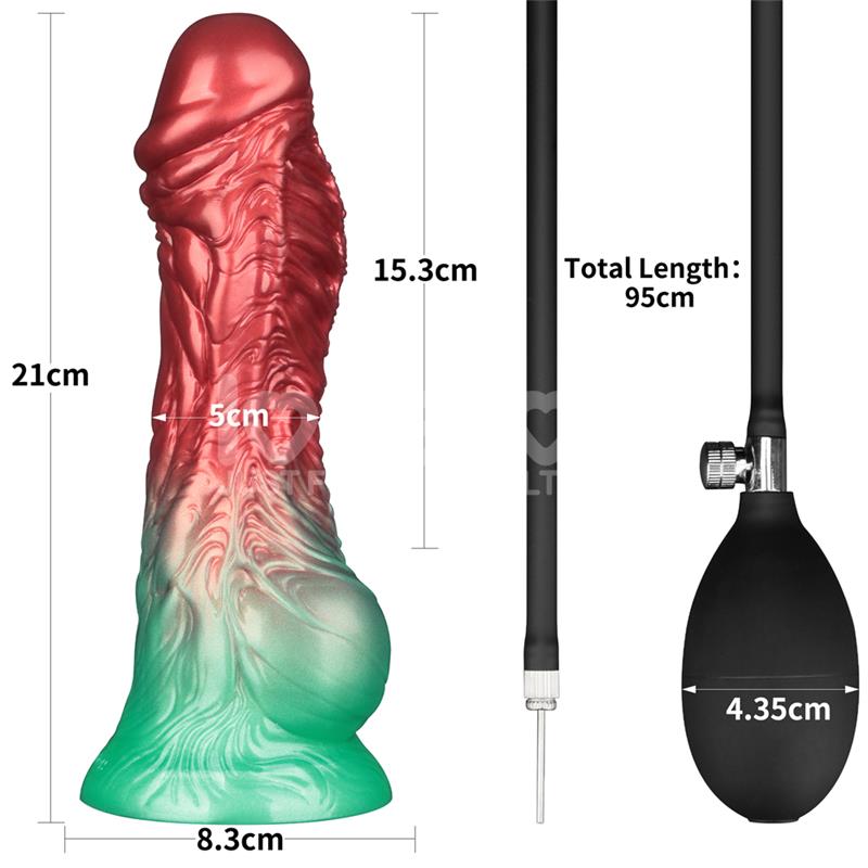 Dildo Inflable Silicona Dual Density 8